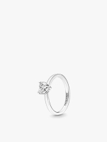 Pandora Heart sterling silver ring with clear cubic zirconia