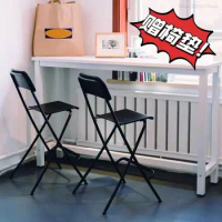 Bar Stool Bar Chair Solid Wood Bar Stool Foldable Nordic Minimalist Style Bar Stool