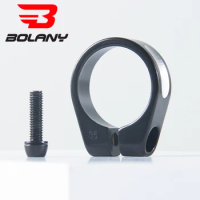 BOLANY Bicycle Seatpost Clamp Aluminum Alloy 34.9mm Screw fixation Anti-theft Seat Tube Clamp MTB Accessories and Parts