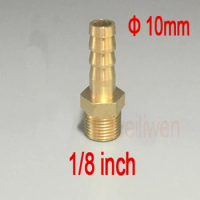 10mm Hose Barb to 1/8" inch male BSP Thread DN6 Brass Barbed coupler Fitting 9.5mm gas CORRUGATED Coupling Connector Adapter