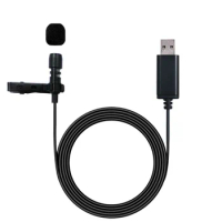 50pcs 150cm Portable Mini Clip-on Omni-Directional Stereo USB Mic Microphone for PC Computer