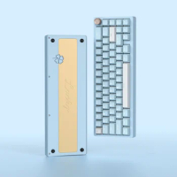 SK65 Wireless Retro Creamy Blue Mechanical Keyboard Tri-Mode Hot Swap Aluminium Keyboard Custom RGB Backlit Keyboard for Mac Win