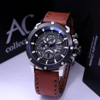 JAM TANGAN PRIA ALEXANDRE CHRISTIE AC6564 / AC 6564 SILVER BROWN ORIGINAL Watches