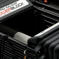 PowerBlock PRO 100 EXP 可調重及加重包膠啞鈴 PowerBlock PRO 100 EXP 可調重及加重包膠啞鈴 5-40磅, 一件裝 - 網格滾花握把(需預訂,2-3星期)