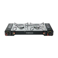 Camping Gas Stove Strong And Durable 2-Burner Stove Cooktop Multiple Protection Portable Gas Range For Outdoor Grill Camping