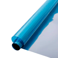 HOHOFILM 0.75X15M Blue&amp;Silver Mirrored Window Film Glass Sticker One Way Sticker adhesive Reflective Heat Insulation