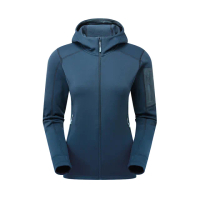【RAB】Modulus Hoody Women 快乾排汗彈性保暖連帽外套 女款 暴風藍 #QFG16