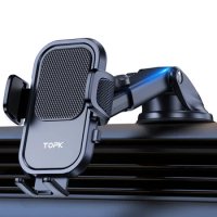 TOPK Car Phone Holder for Dashboard &amp; Windscreen for Universal Cars 360° Rotatable Mobile Phone Holder for All Mobile Phones