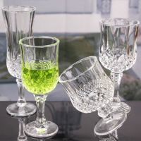 Glass wine glasses, diamond goblets, wine glasses, brandy champagne glasses