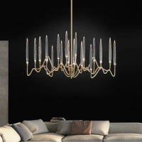 Luxury Led Crystal Chandelier 2024 Bubbles Candles Gold Chrome Ceiling Lamp Living Room Decoration For Bedroom Lights