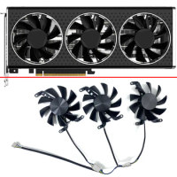 3PCS 75MM 12V Cooling Fan RX6600 XT V2 RX6500 XT GPU FAN For XFX AMD Radeon RX 6650XT OC V2 RX6600 XT Video Card Fan