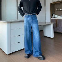 Celana panjang jeans pria jeans panjang baggy straight dewasa cowok casual longgar denim pants korea