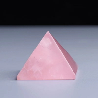 萬匯水晶粉水晶金字塔擺件原石打磨家居客廳辦公室擺件水晶飾品