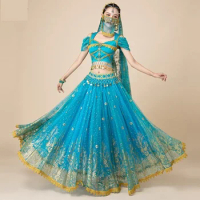 Festival Princess Costume Indian Dance Embroidery Jasmine Costume Party Role Play Jasmine Princess Costume
