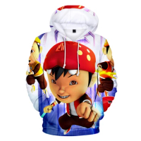 Boys/girls Streetwear Boboibo Kids Clothes Children Hoodies New BoBoiBoy Hoodie Sweatshirt Anime 3D Printed Hoodies Sweatshirt