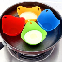 Egg Poachers Silicone Molds Cooker Tools Pancake Cookware Bakeware Steam Eggs Plate Tray Healthy Novel Kitchen Accessories