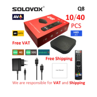 SOLOVOX 10P 40PCS CherryTV Q8 Android 11 S905Y4 IP TV Box 4G 32G Volume Sales Spain Wharehouse HD2.1 4K OTT Streamer