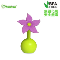 【紐西蘭haakaa】第二代真空吸力小花集乳器/瓶必備配件小花瓶塞 紫色(台灣總代理)