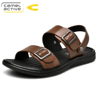 Camel Active 2019 New High Quality Summer Men Sandals Genuine Leather Comfortable Gladiator Men Shoes Fashion Casual Shoes