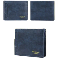 2024 New Wallet Short Horizontal Wallet Zipper Personalized Business Men's Multifunction Wallet