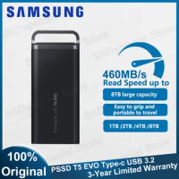 SAMSUNG Portable SSD T5 EVO 2TB 4TB 8TB USB 3.2 Gen 1 External Solid State Drive Seq. Read Speeds Up to 460MB/s for Gaming