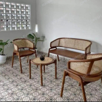 Custome order bench rotan bangku sofa jati chair retro sofa rotan minimalis kayu jati