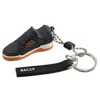 BALLY 6301274 BALLY CHAMPION球鞋造型鑰匙圈吊飾.深灰