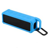 for Anker Soundcore 2 Portable Speaker Silicone Protective Case with Metal Buckle Black Red Blue