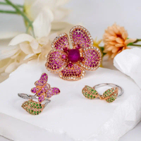 Ruby Blossom Grande Ring – Taevika Jewelry