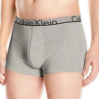 【Calvin Klein 凱文克萊】男時尚ID棉灰色四角內褲-XL-網