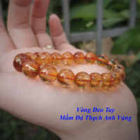 Vòng tay mầm đá thạch anh vàng tự nhiên  MUXI
