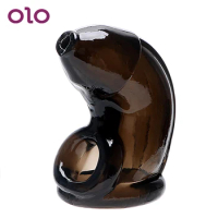 OLO Penis Sleeves Penis Ring Chastity Penis Extender Enlargement Reusable Condom Male Chastity Device Cock Cage Sex Toys for Men