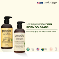 Combo Gội - Xả Biotin Pura D'or Original Gold Label & Deep Moisturizing Chăm Sóc Da Đầu 473ml/236ml