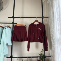 Set thể thao áo nỉ mũ kèm cv xếp ly cạo to