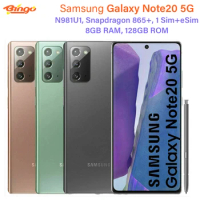 Samsung Galaxy Note20 5G N981U1 128GB Unlocked Mobile Phone Snapdragon 865+ Octa Core 6.7" 64MP&amp;Dual 12MP Triple 8GB RAM NFC