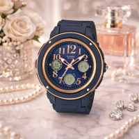 Dziner Jam Tangan Wanita 8273 Rubber Double Time Water Resistant 3 ATM Original DZ 8273 AD Casual Sp