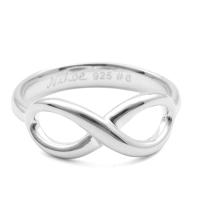 【Niloe】無限8 時尚戒 指耀華麗 浪漫 單戒系列 女款創新設計(925純銀 尾戒 對戒 多尺寸)