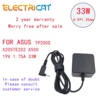 33W New high quality Laptop Power Supply Adapter Charger 19V 1.75A 4.0*1.35mm for ASUS TP2000S X250T TE202 A441N D541S