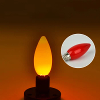1PC LED altar bulb E12/E14 Red candle Buddha lamp Temple decorative lamp Buddha bead decorative lamp