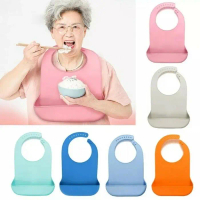 Celemek Makan Dewasa ADDULT APRON BIB Tahan Air Waterproof Silicone