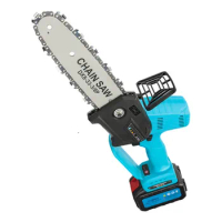 8 inch small cordless lithium electric saw, garden logging trimming electric saw, lithium electric chain saw