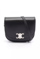 Celine Pre-Loved Celine Triomphe Shoulder bag leather black