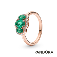 【Pandora官方直營】復古三石戒指：鍍14k玫瑰金-絕版品