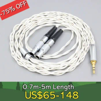 Graphene 7N OCC Silver Plated Type2 Earphone Cable For Focal Utopia Fidelity Circumaural Headphone 4 core 1.75mm LN008138