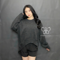 Kamiya Sweater - Sweater Rajut Polos Oversize Atasan Rajut Wanita Knitwear