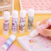 Lem Perekat Kertas Padat Glue Stick Lem Stik Batang Putar Sekolah Kantor Motif Korea Lucu