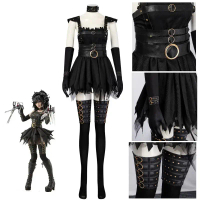 Movie Edward Scissorhands Cosplay Costume for Adult Women Halloween Party High Quality Women's Costu