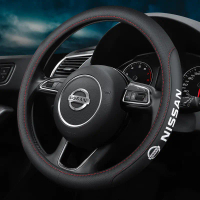 Penutup Roda Stereng Kereta, Nissan, Diperbuat daripada Kulit, Tidak Berbau, Sesuai untuk Almera, X