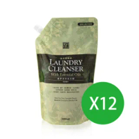 【香草集JustHerb】茶樹檜木洗衣精1000ml補充包12入(潔淨清香不傷手)