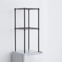 Mini-Fridge Organizer Shelves - Gunmetal Gray